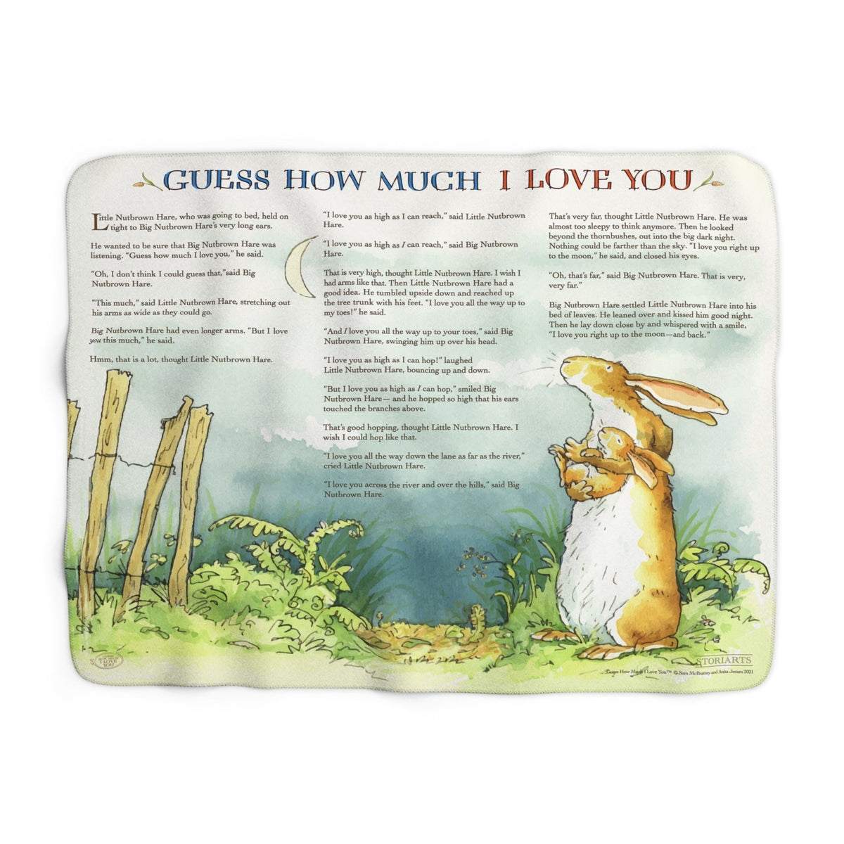 Guess How Much I Love You Sherpa Fleece Book Blanket