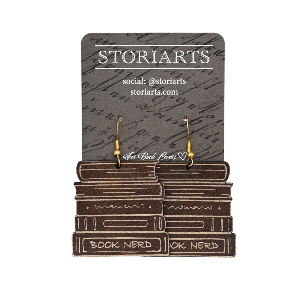Book Nerd Leatherette Earrings