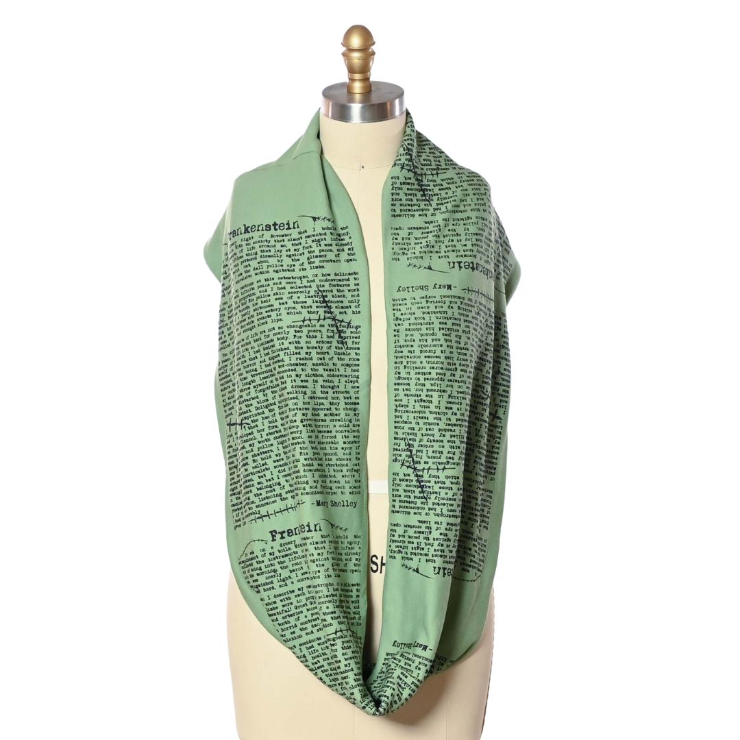 Frankenstein Book Scarf
