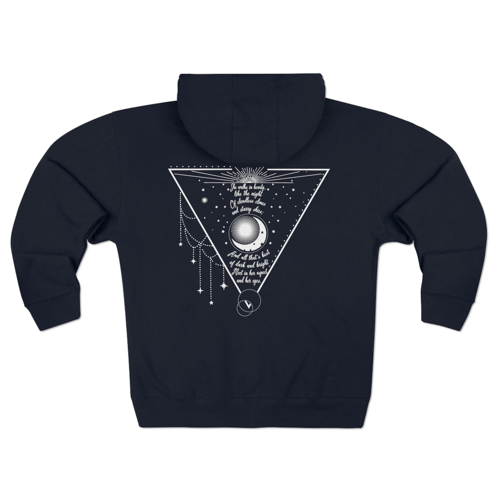 She Walks in Beauty Full Zip Hoodie