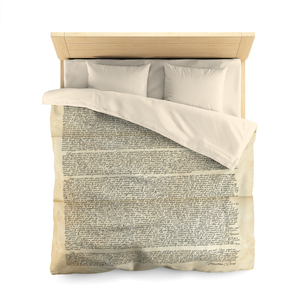 Mr. Darcy's Letter Duvet Cover
