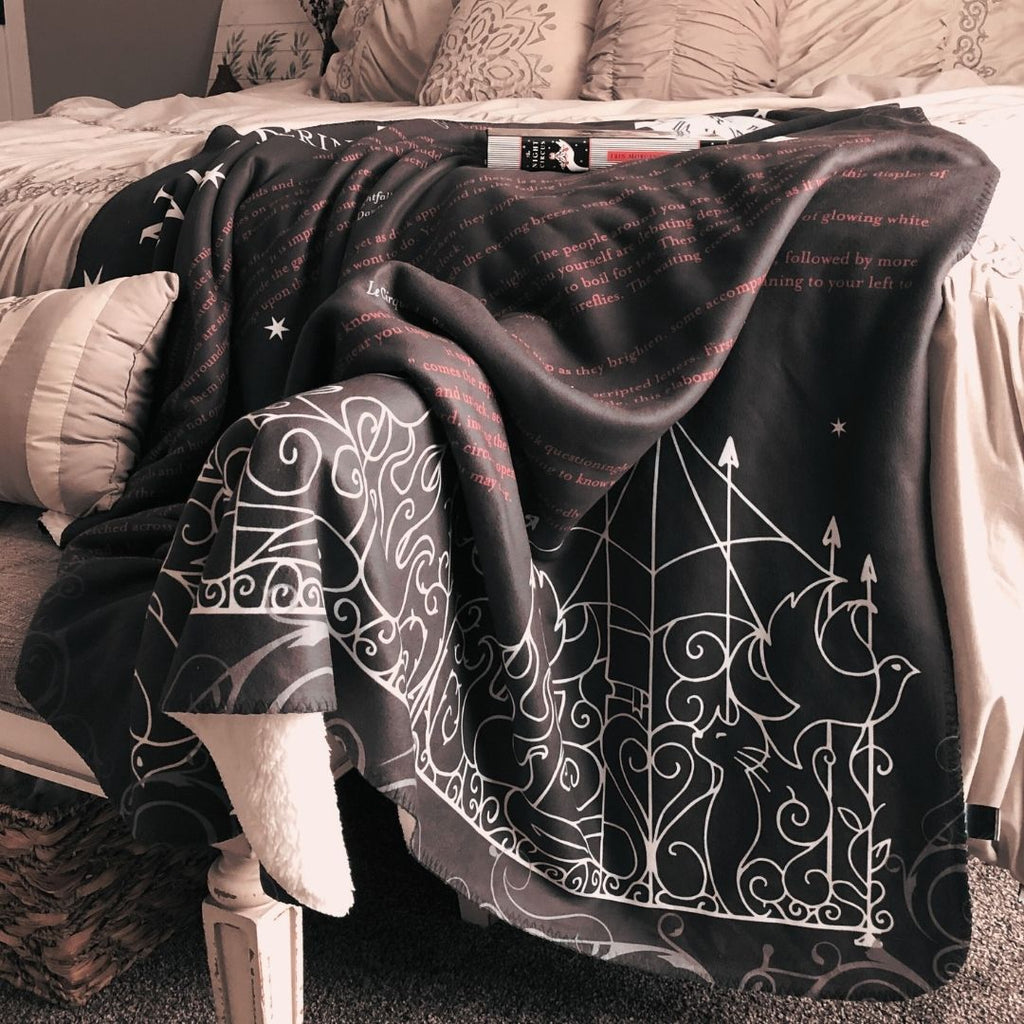 The Night Circus Sherpa Fleece Book Blanket