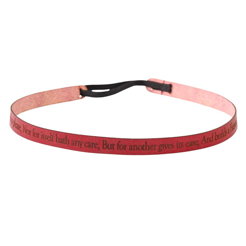 William Blake Leather Quote Headband