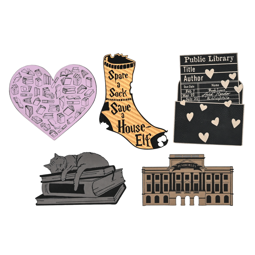 Library Card Graphic Bookmark