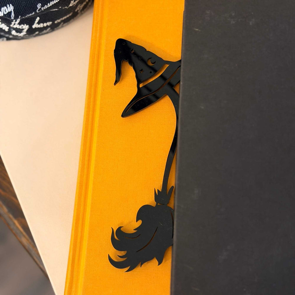 Witch's Broom Bookshelf Silhouette