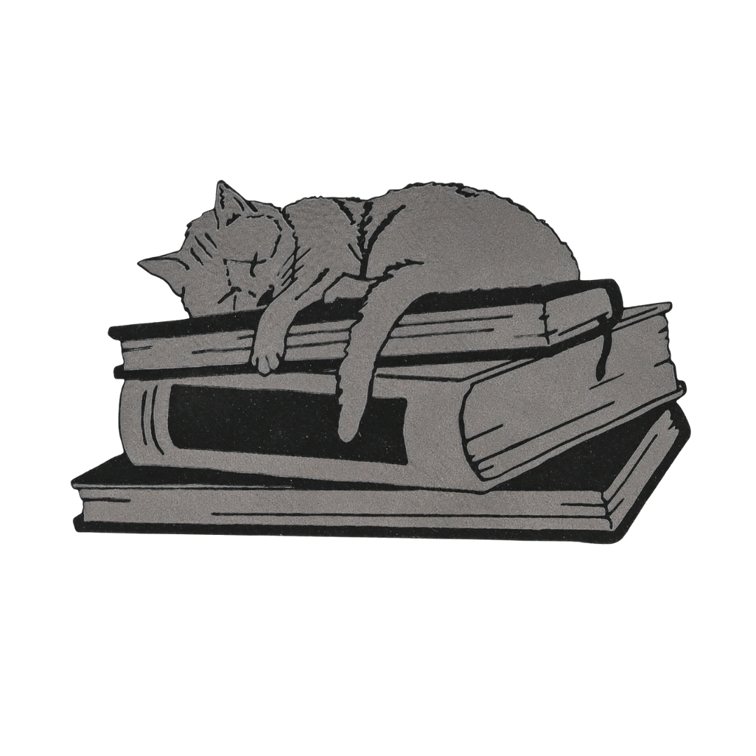 Puss on Books Graphic Bookmark
