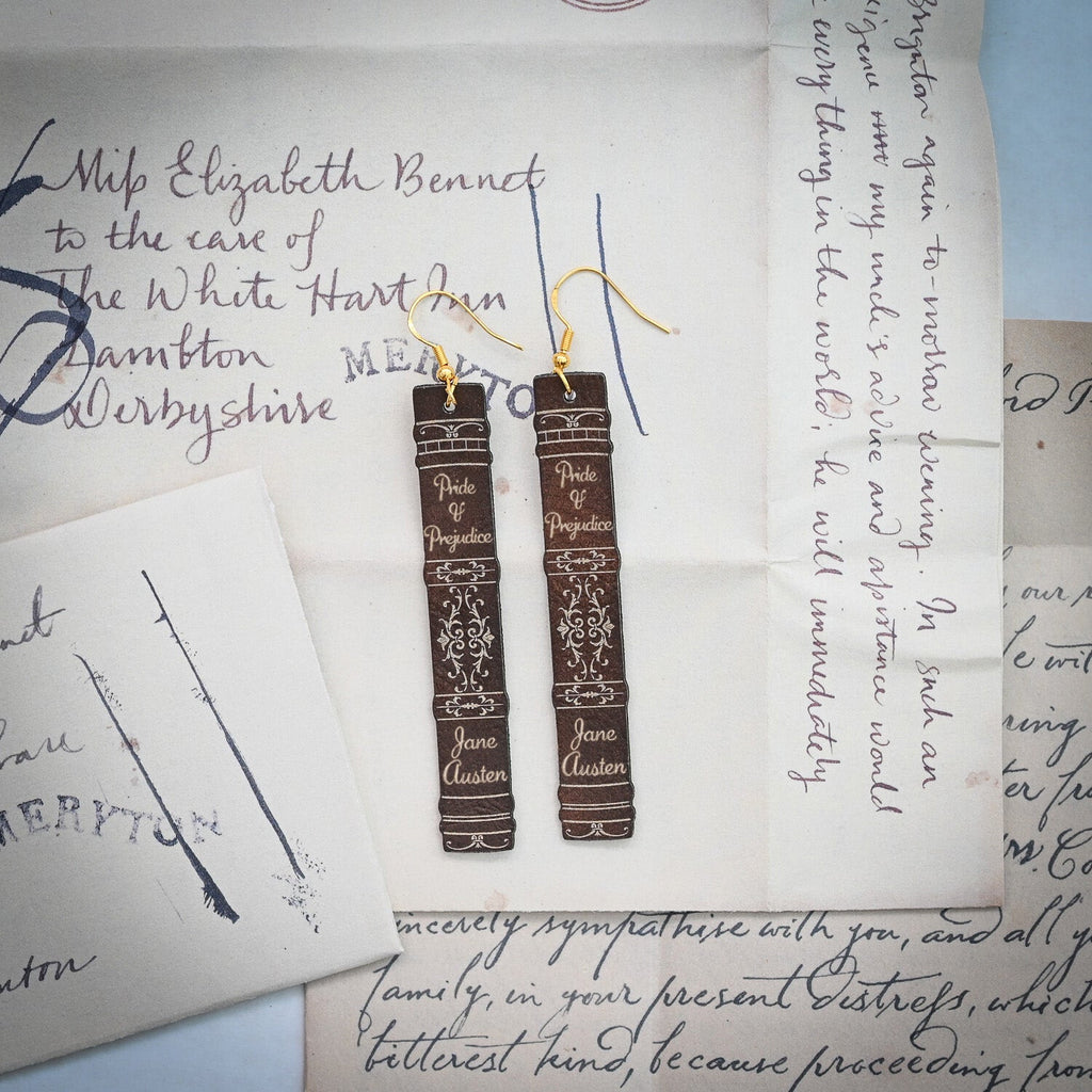 Pride and Prejudice Leatherette Earrings