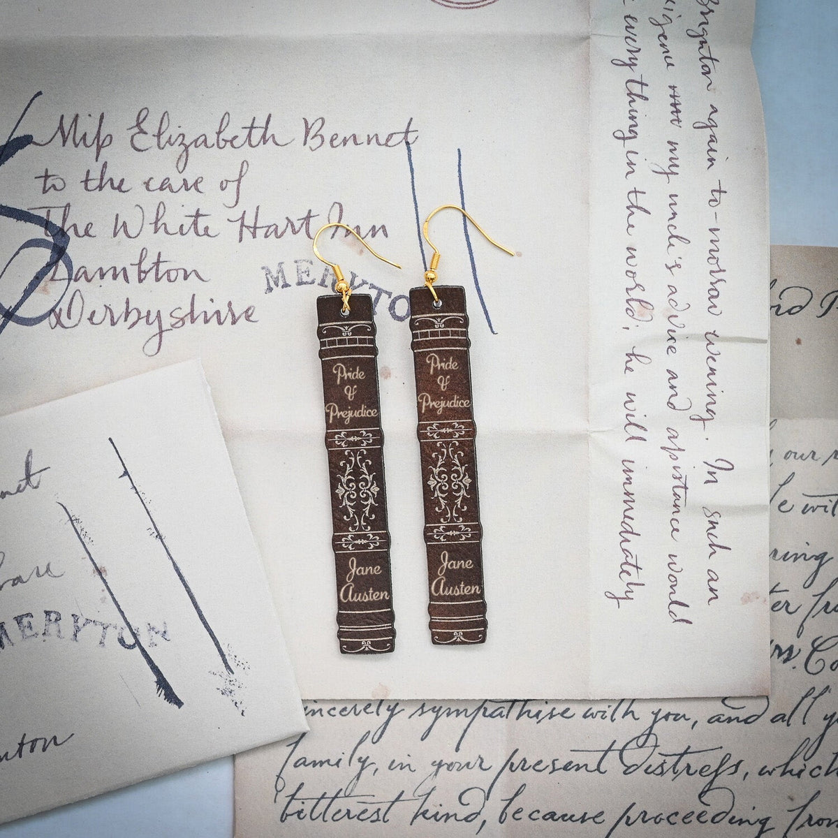 Pride and Prejudice Leatherette Earrings