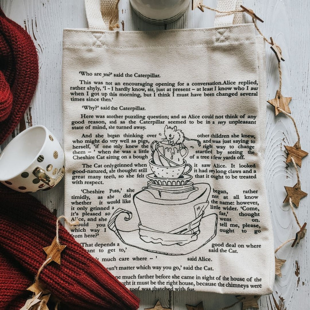 Alice in Wonderland Book Tote