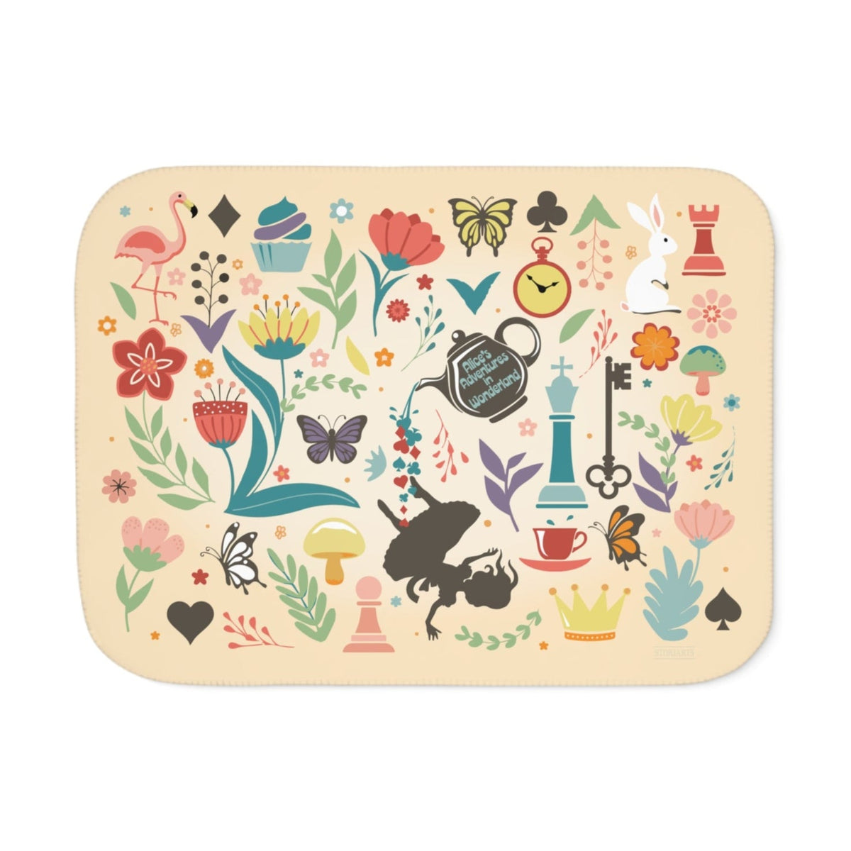Alice in Wonderland Children's Sherpa Blanket