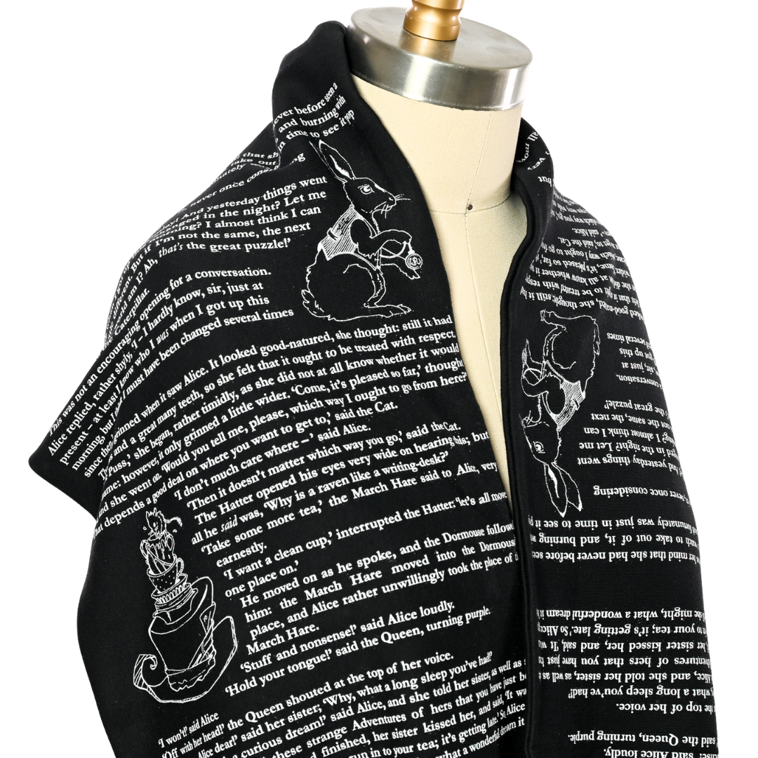 Alice in Wonderland Book Scarf