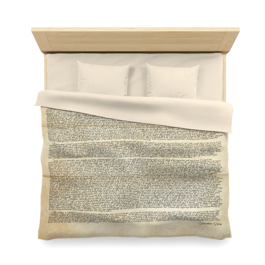 Mr. Darcy's Letter Duvet Cover