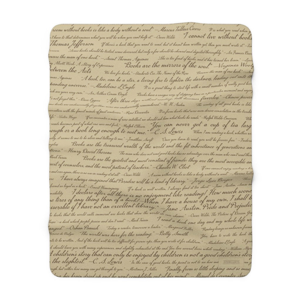 Commit to Lit Sherpa Fleece Book Blanket