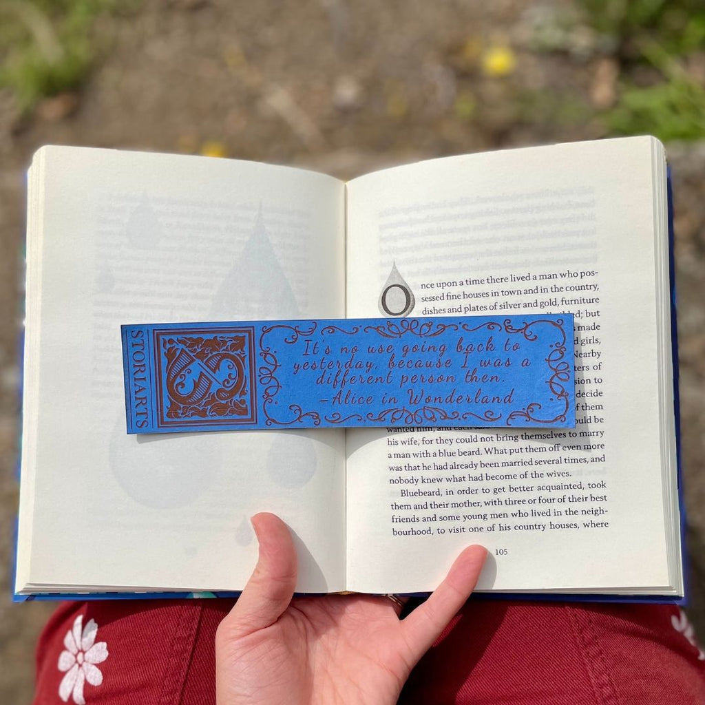 Alice in Wonderland Leather Quote Bookmark