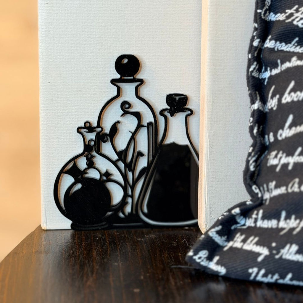 Potion Bottles Bookshelf Silhouette