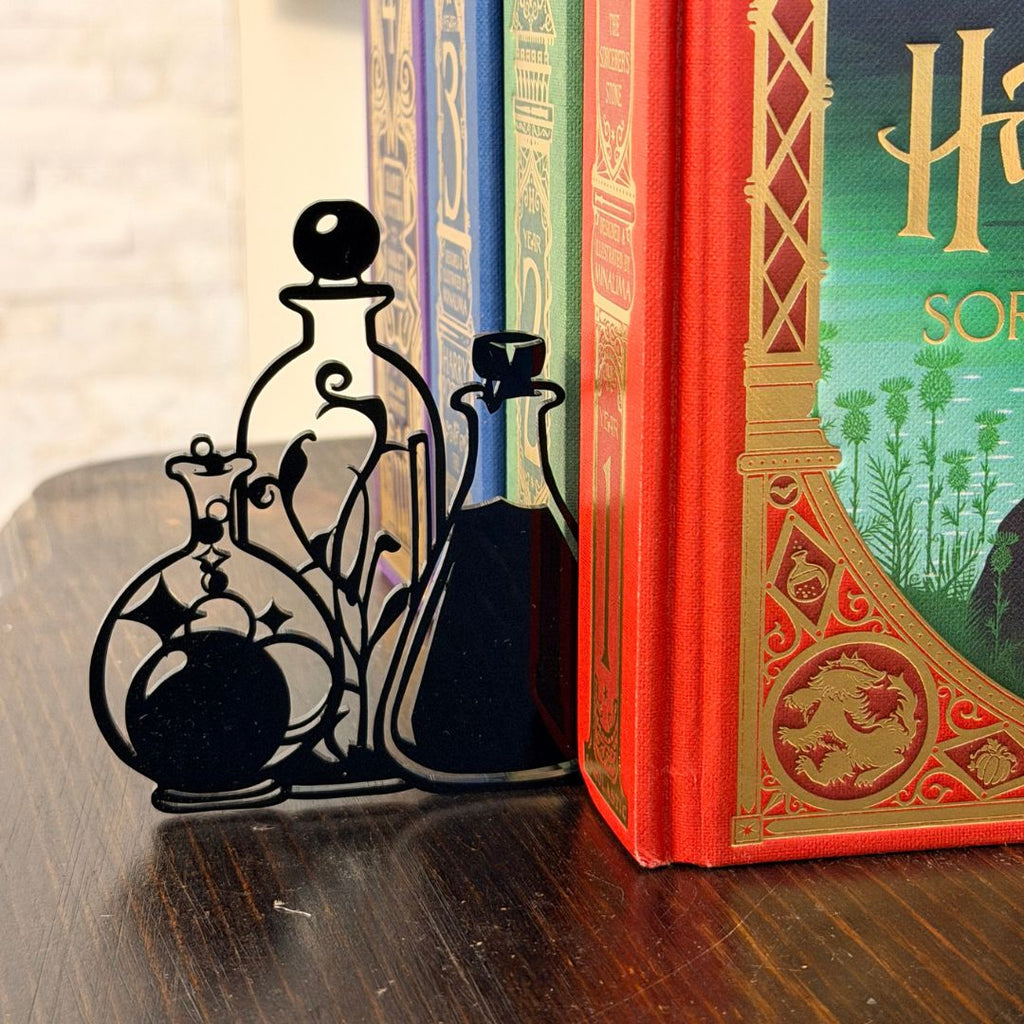 Potion Bottles Bookshelf Silhouette