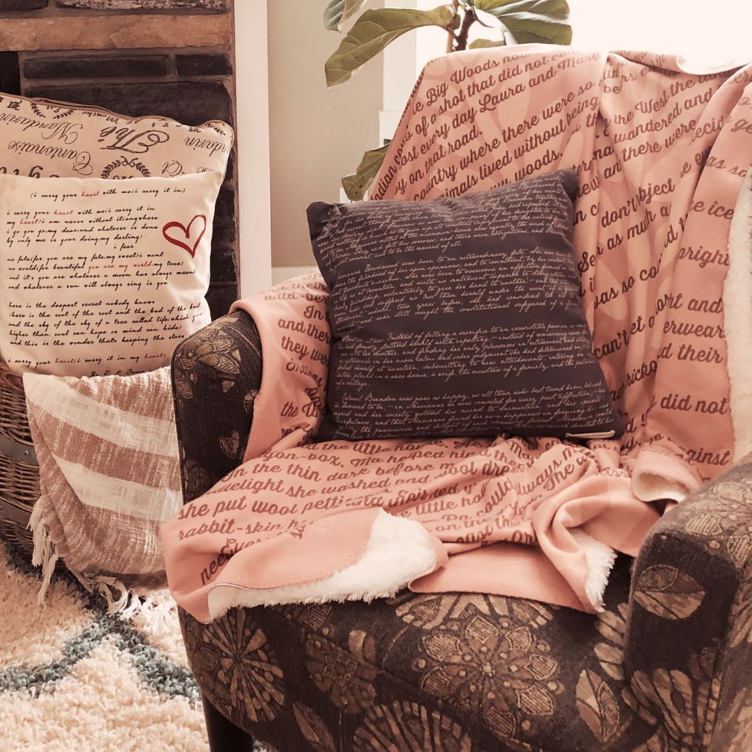 Little House on the Prairie Sherpa Fleece Book Blanket