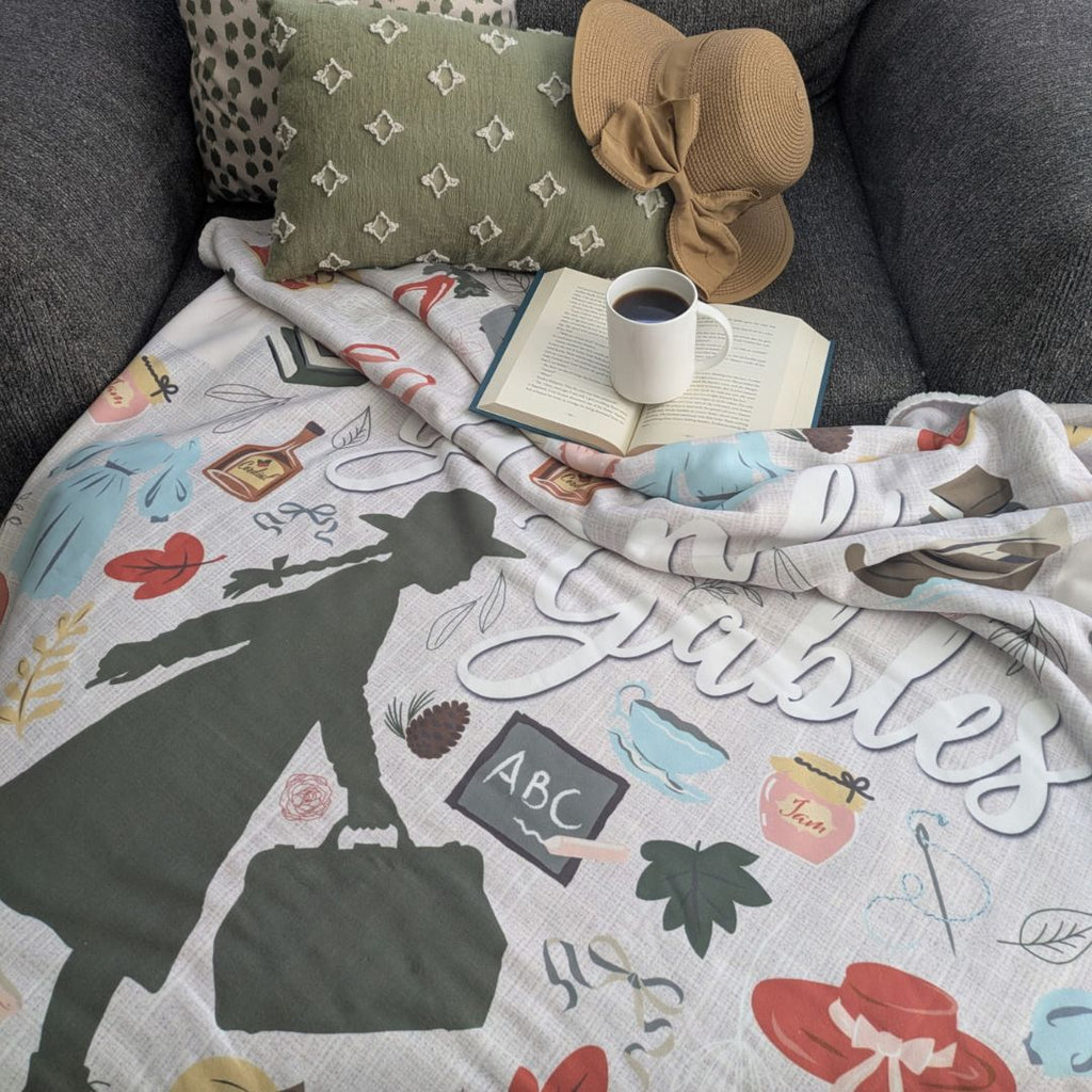 Anne of Green Gables Sherpa Fleece Book Blanket