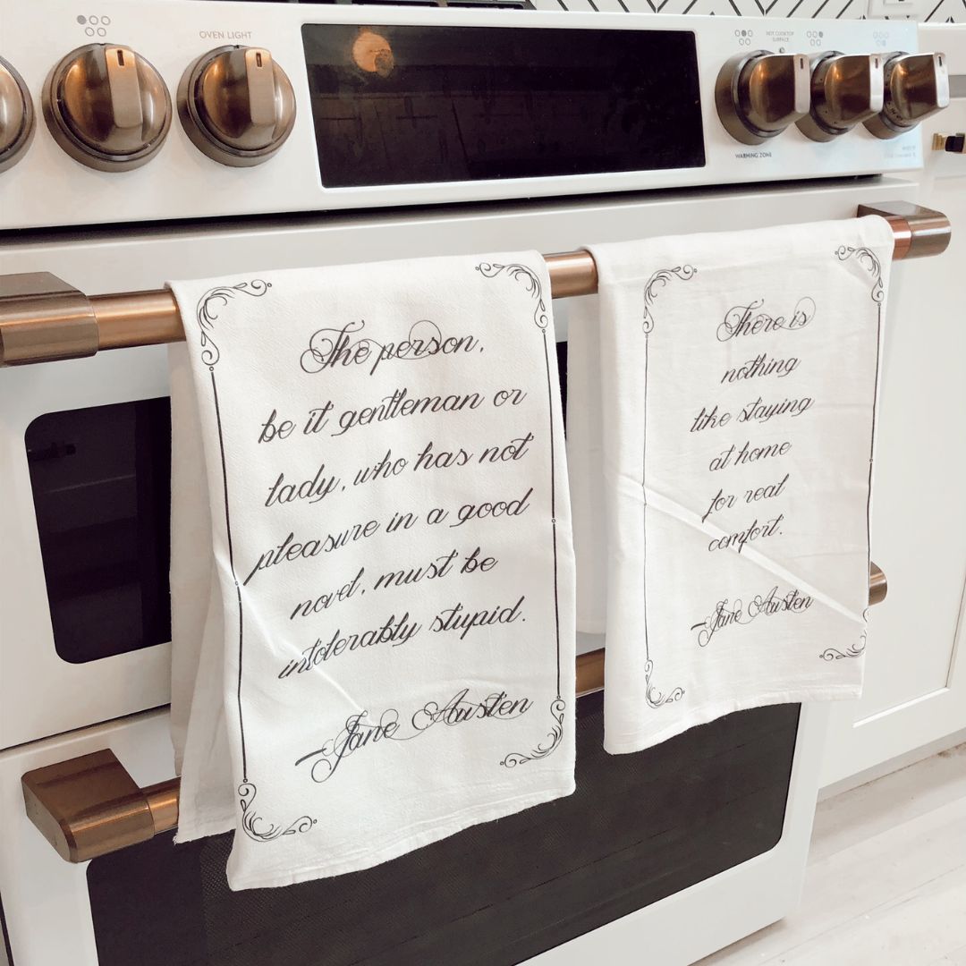 Jane Austen Quote Tea Towel (Part 1)