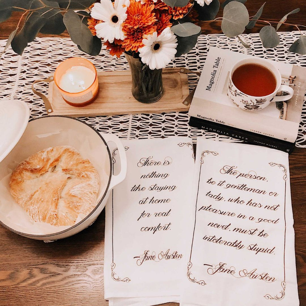 Jane Austen Quote Tea Towel (Part 1)