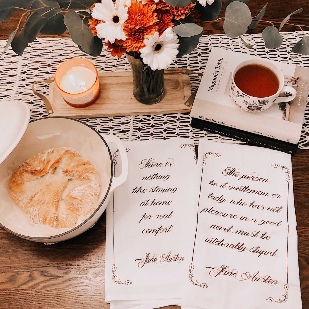 Jane Austen Quote Tea Towel (Part 1)
