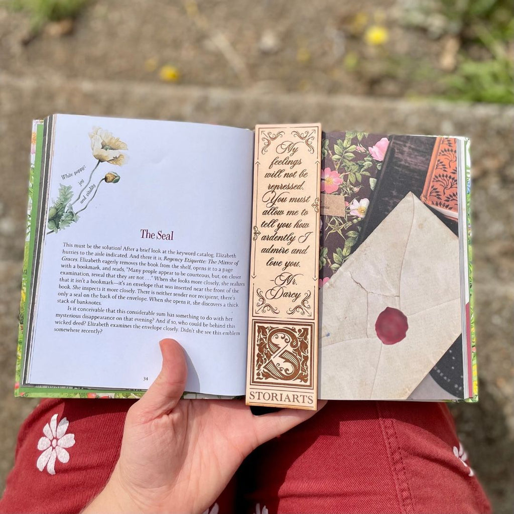 Mr. Darcy Leather Quote Bookmark