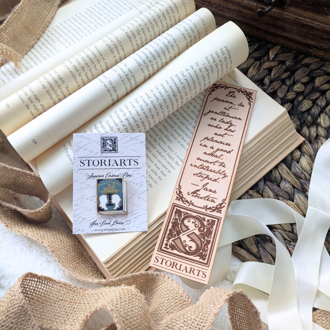 Jane Austen Leather Quote Bookmark