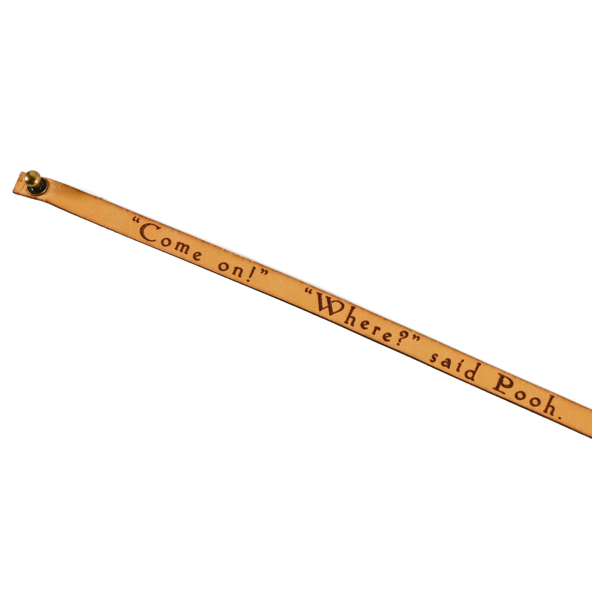 Winnie-the-Pooh Leather Quote Bracelet