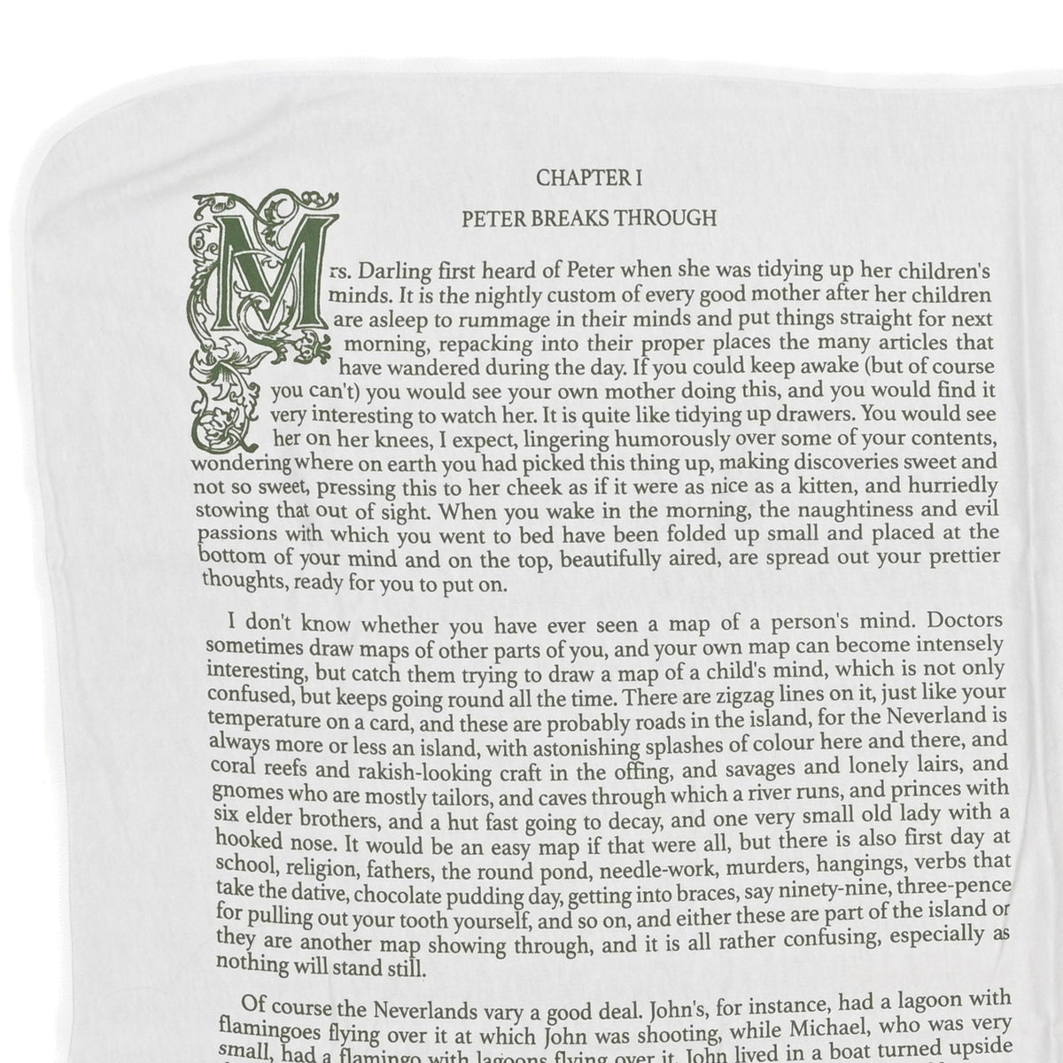 Peter Pan Storybook Baby Blanket