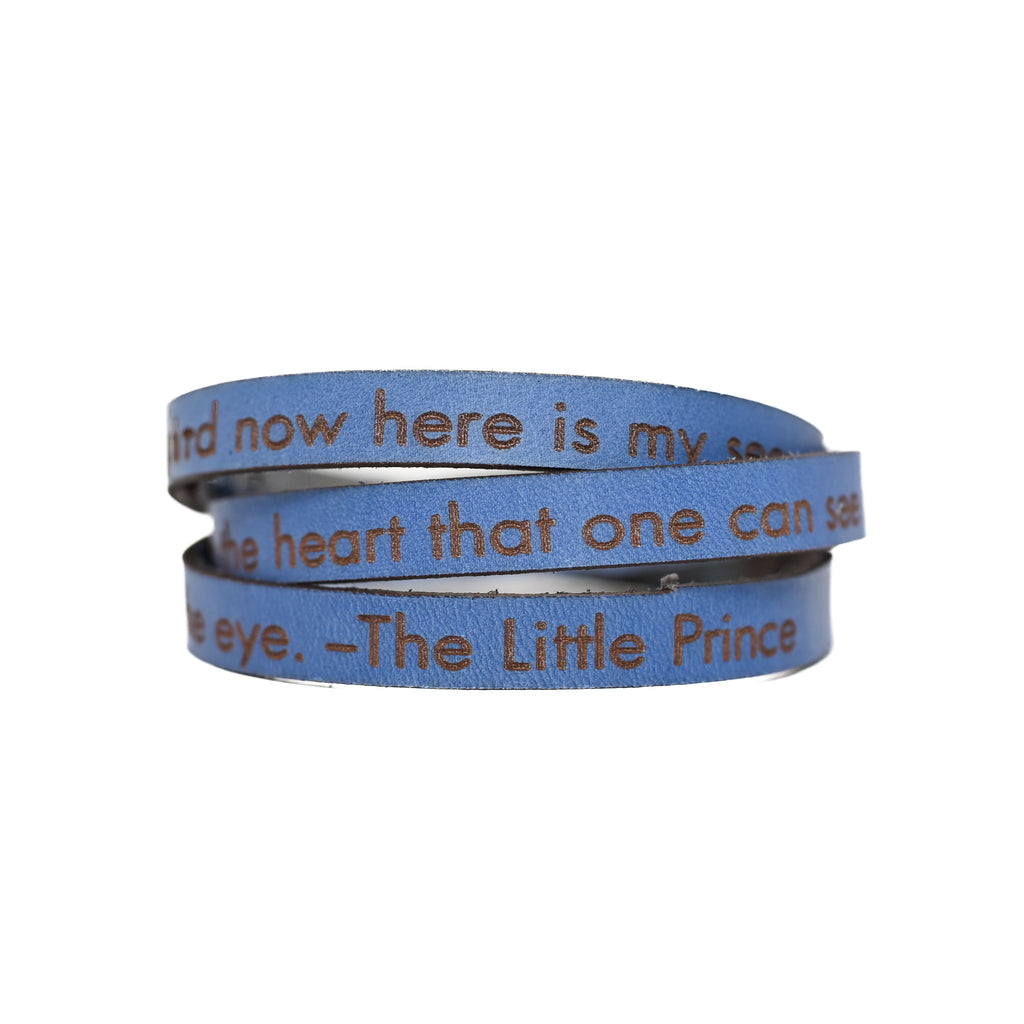 The Little Prince Leather Quote Bracelet