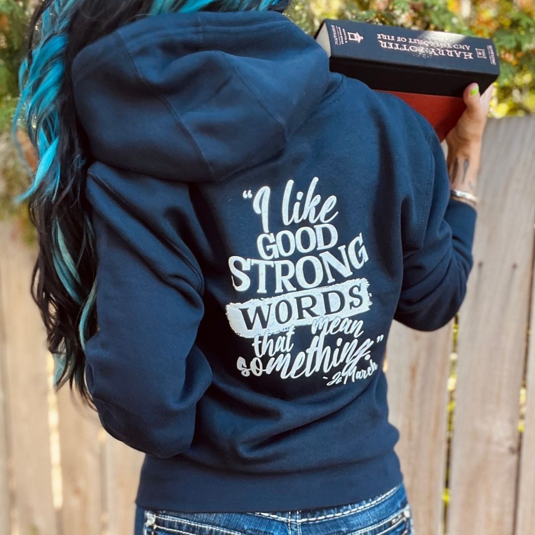 Jo March Quote Full Zip Hoodie