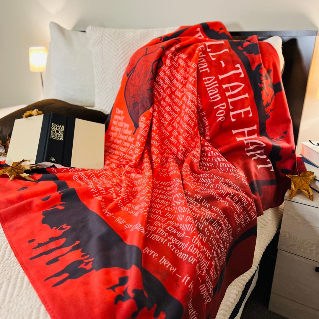 The Tell-Tale Heart Sherpa Fleece Book Blanket