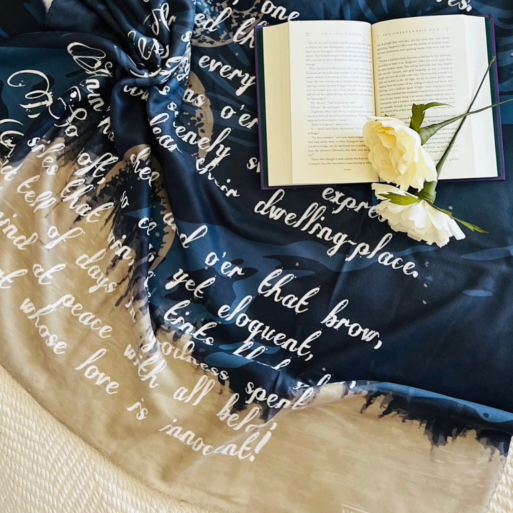 She Walks in Beauty Sherpa Fleece Book Blanket