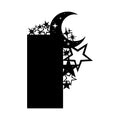 Celestial Bookshelf Silhouette