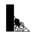 Spiderweb Bookshelf Silhouette