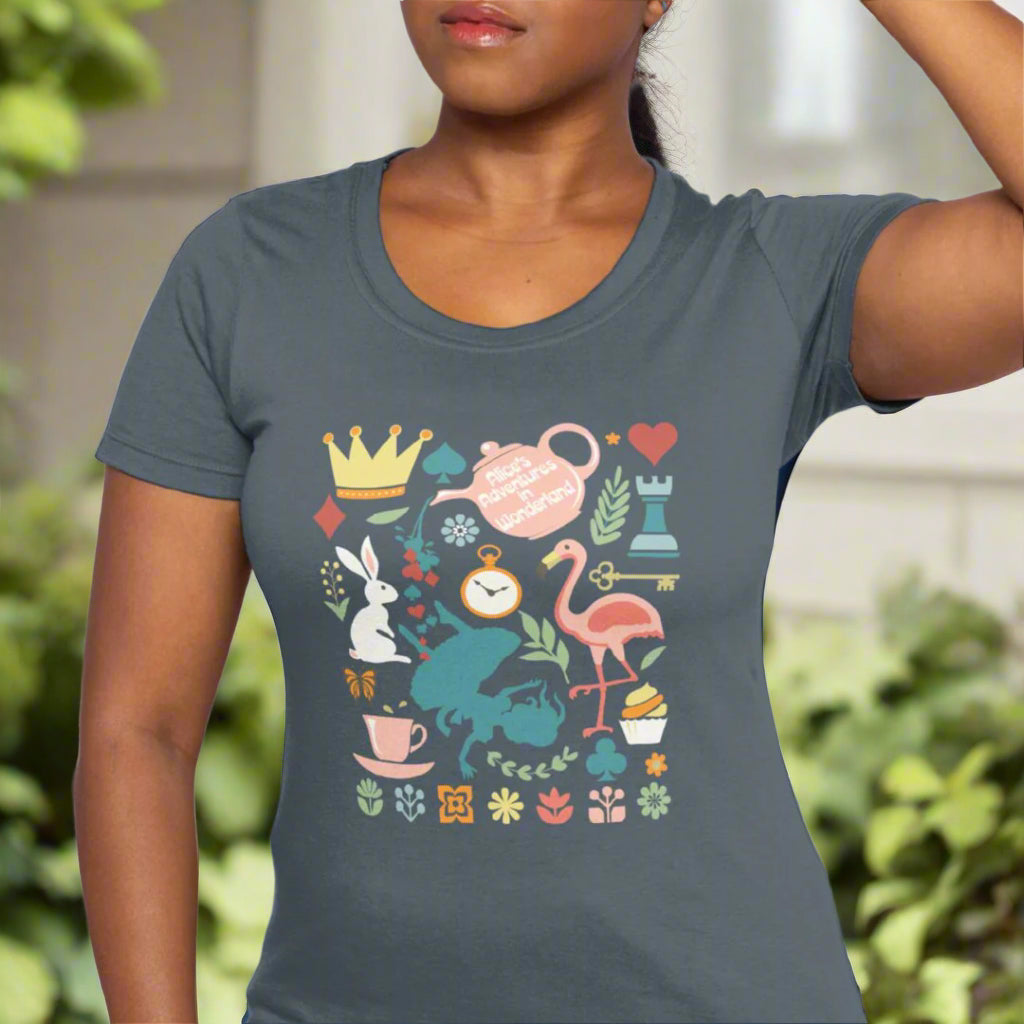 Alice in Wonderland Collage Women's Tee