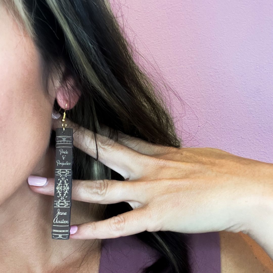 Pride and Prejudice Leatherette Earrings