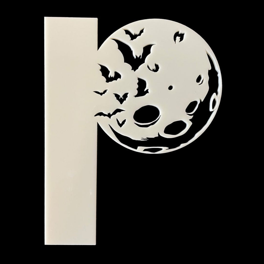 Moon & Bats Bookshelf Silhouette