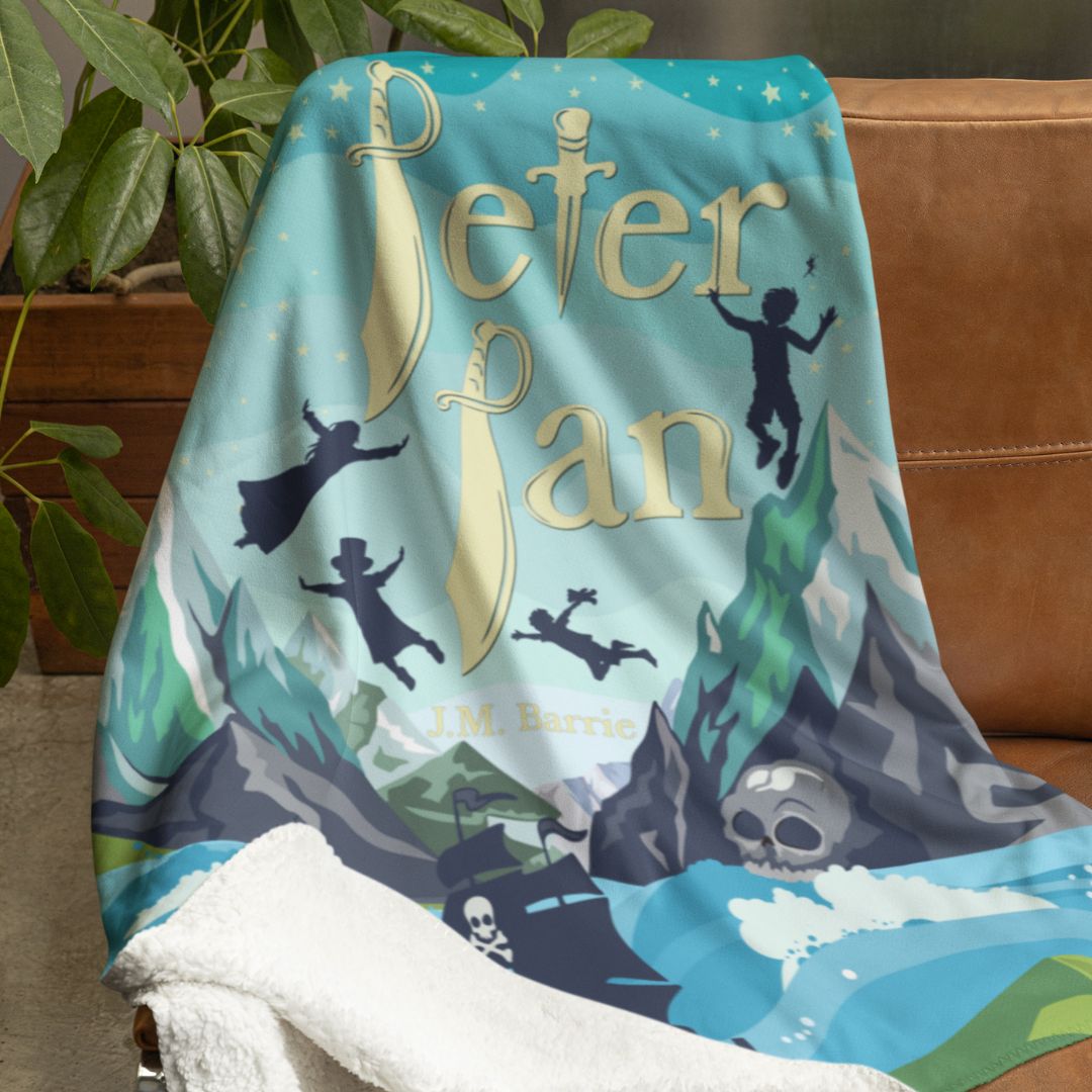 Peter Pan Sherpa Fleece Book Blanket