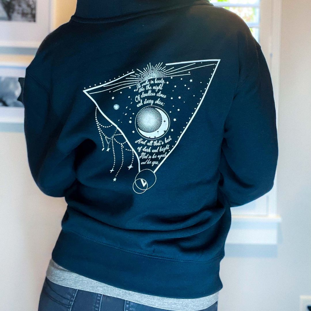 She Walks in Beauty Full Zip Hoodie