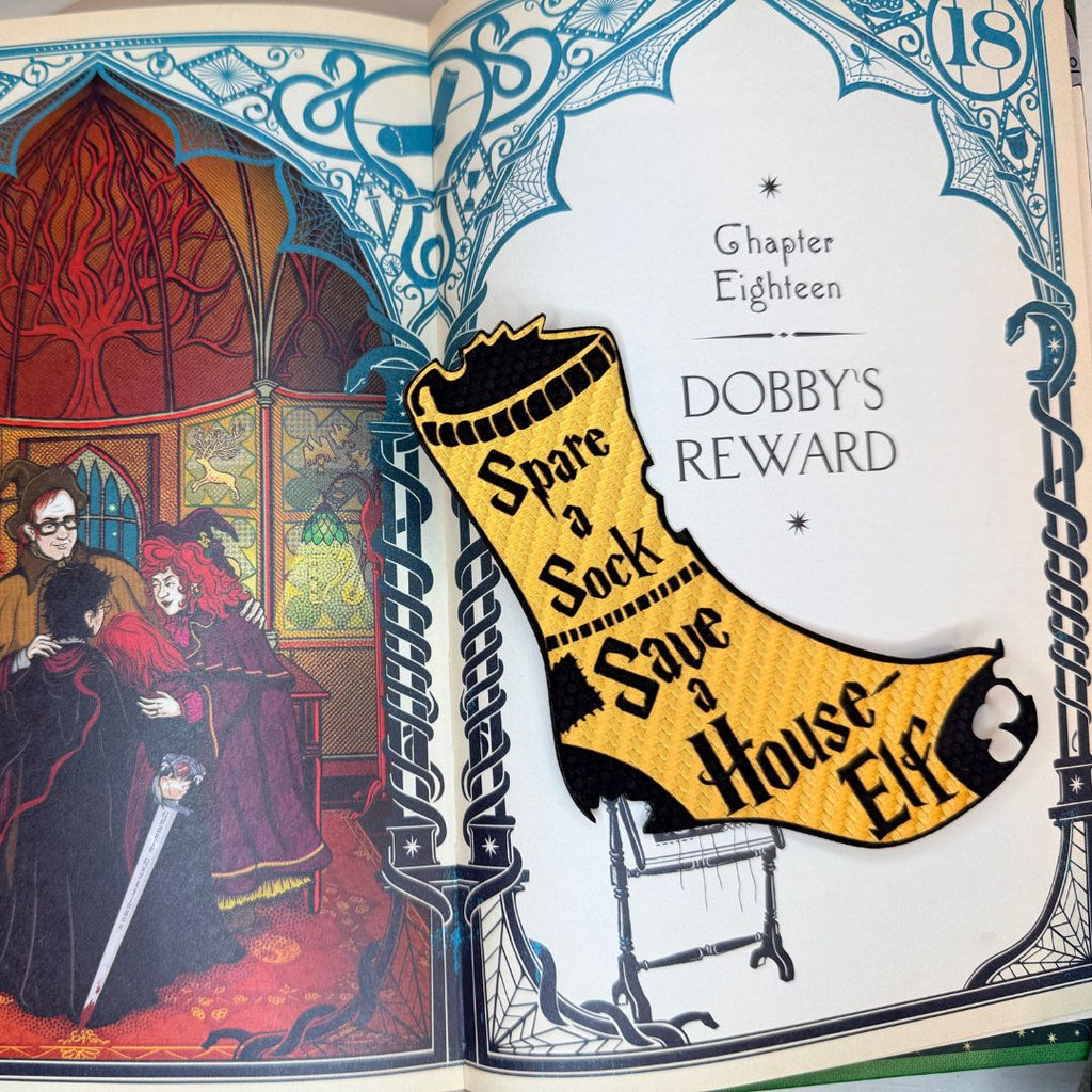 House Elf Sock Graphic Bookmark
